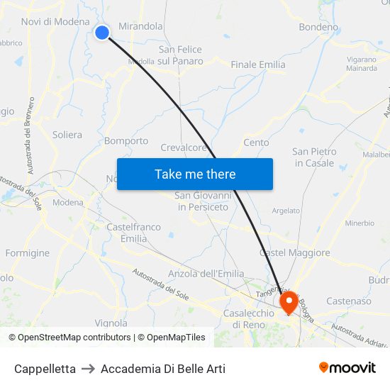 Cappelletta to Accademia Di Belle Arti map
