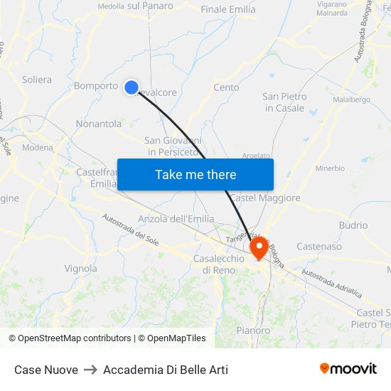 Case Nuove to Accademia Di Belle Arti map