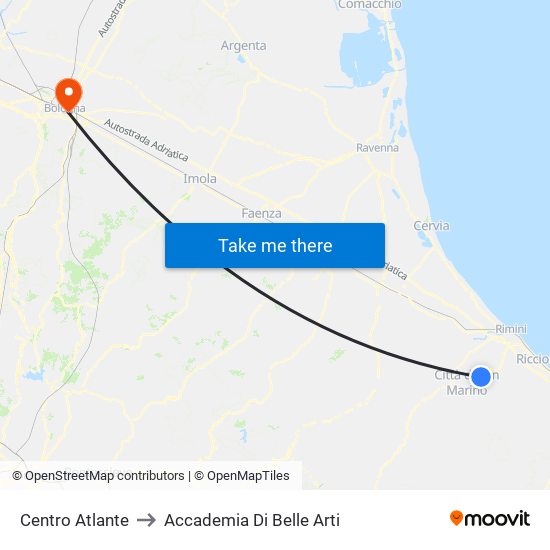 Centro Atlante to Accademia Di Belle Arti map