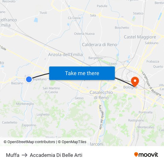 Muffa to Accademia Di Belle Arti map