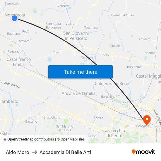 Aldo Moro to Accademia Di Belle Arti map