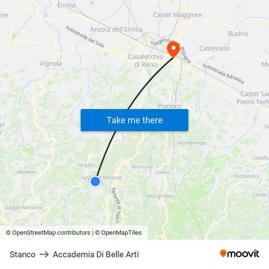 Stanco to Accademia Di Belle Arti map