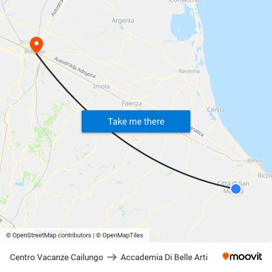 Centro Vacanze Cailungo to Accademia Di Belle Arti map