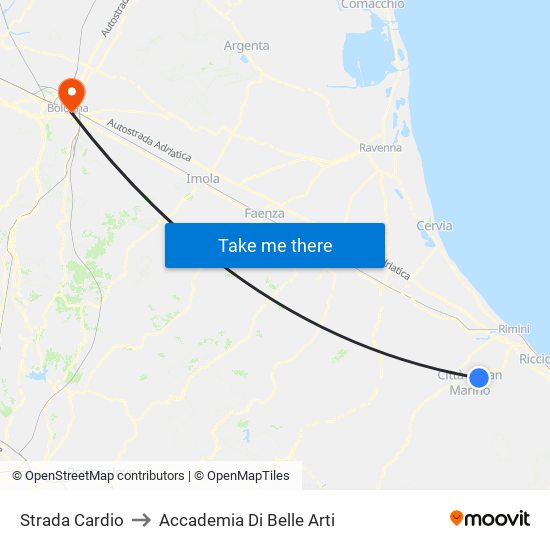 Strada Cardio to Accademia Di Belle Arti map