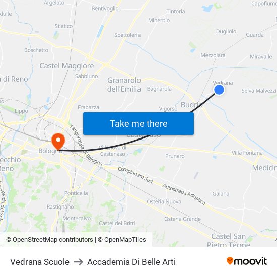 Vedrana Scuole to Accademia Di Belle Arti map