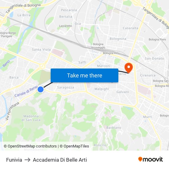 Funivia to Accademia Di Belle Arti map