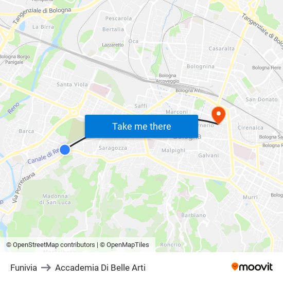 Funivia to Accademia Di Belle Arti map