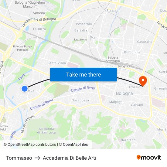 Tommaseo to Accademia Di Belle Arti map