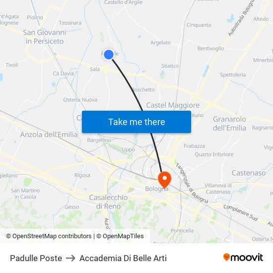 Padulle Poste to Accademia Di Belle Arti map