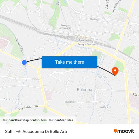 Saffi to Accademia Di Belle Arti map