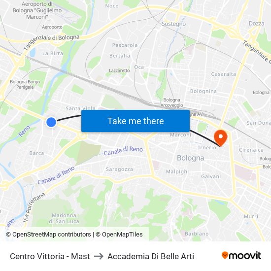 Centro Vittoria - Mast to Accademia Di Belle Arti map
