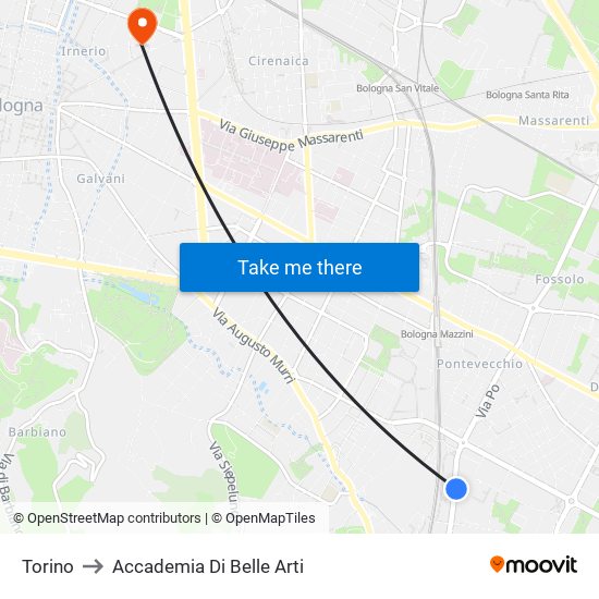 Torino to Accademia Di Belle Arti map