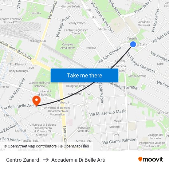 Centro Zanardi to Accademia Di Belle Arti map