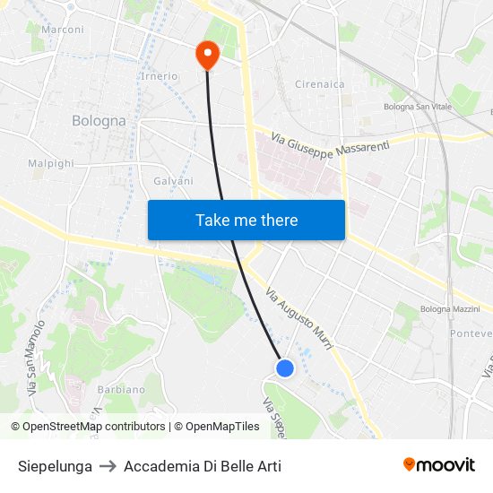 Siepelunga to Accademia Di Belle Arti map