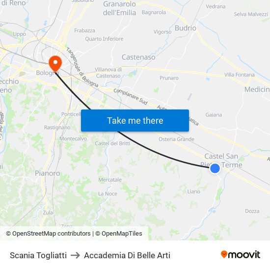 Scania Togliatti to Accademia Di Belle Arti map