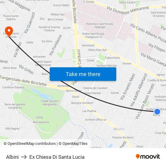 Albini to Ex Chiesa Di Santa Lucia map