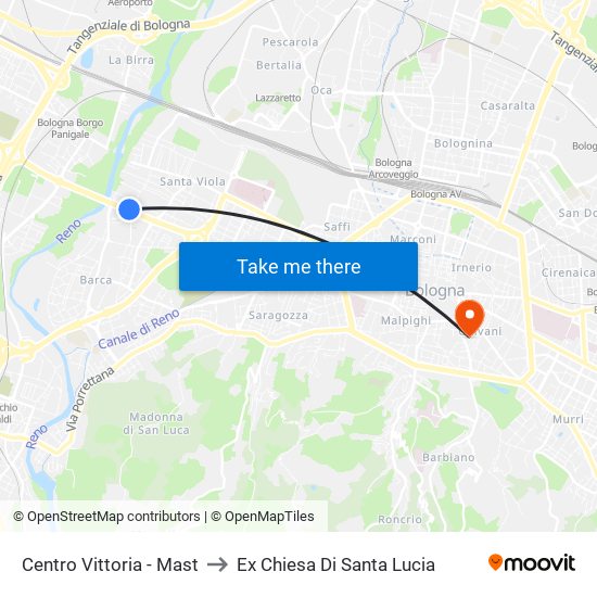 Centro Vittoria - Mast to Ex Chiesa Di Santa Lucia map