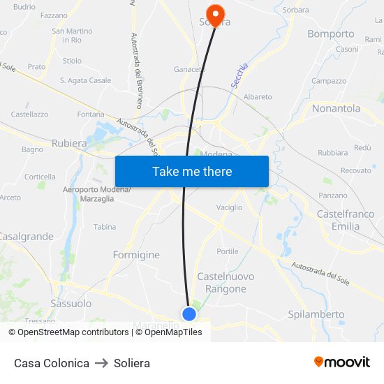 Casa Colonica to Soliera map