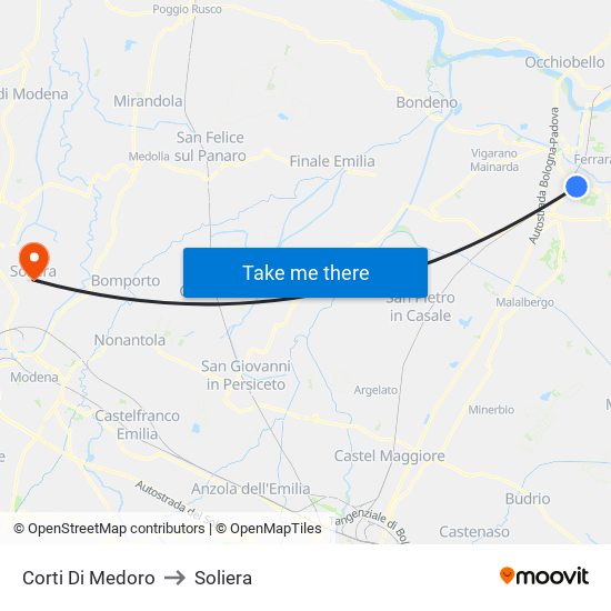 Corti Di Medoro to Soliera map