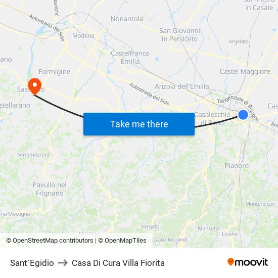 Sant`Egidio to Casa Di Cura Villa Fiorita map