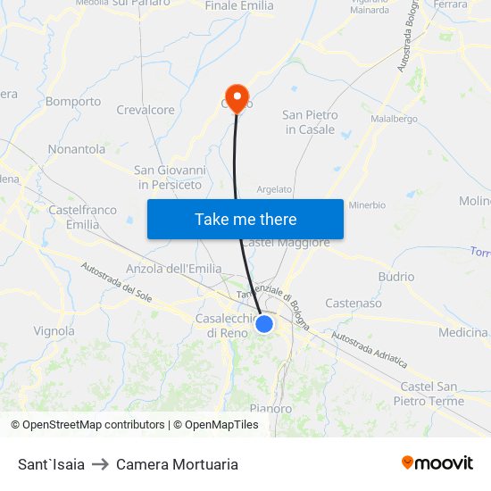 Sant`Isaia to Camera Mortuaria map