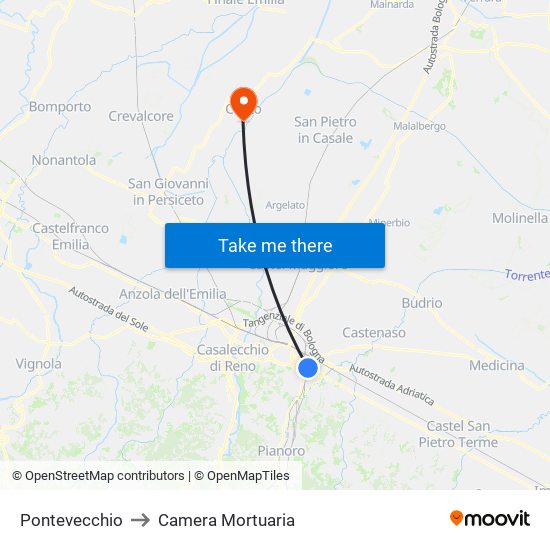 Pontevecchio to Camera Mortuaria map
