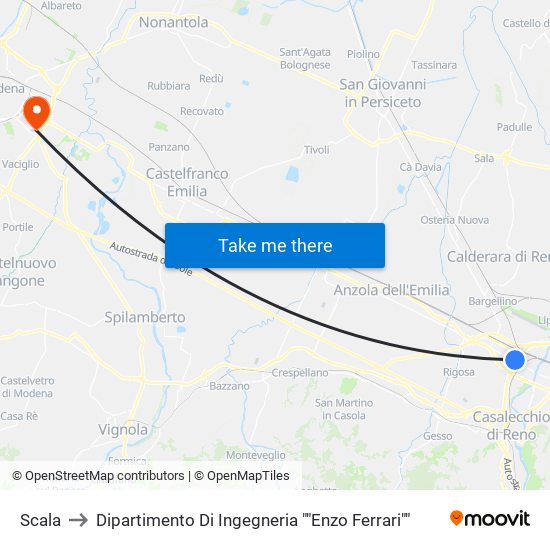 Scala to Dipartimento Di Ingegneria ""Enzo Ferrari"" map