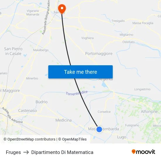 Fruges to Mathematics Department map