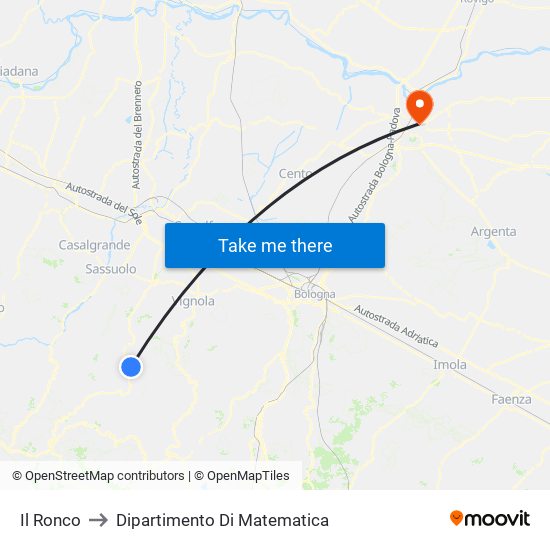 Il Ronco to Dipartimento Di Matematica map