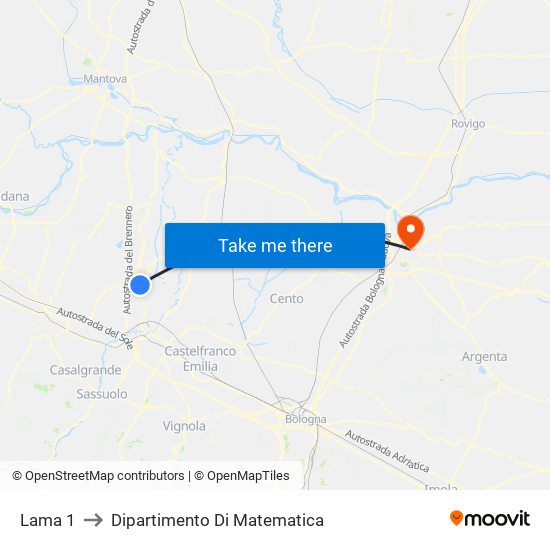 Lama 1 to Dipartimento Di Matematica map