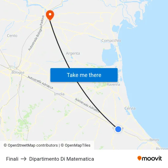 Finali to Mathematics Department map