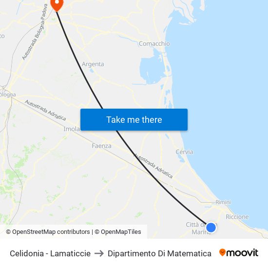 Celidonia - Lamaticcie to Dipartimento Di Matematica map