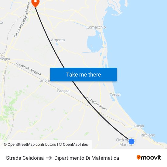 Strada Celidonia to Dipartimento Di Matematica map