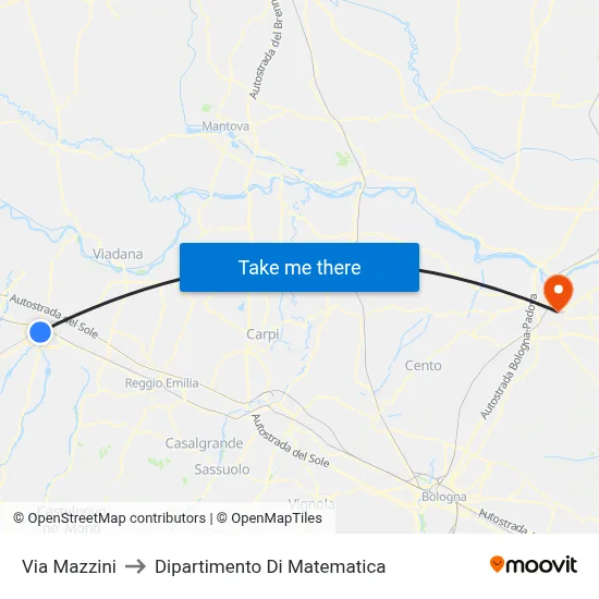 Mazzini Street to Mathematics Department map