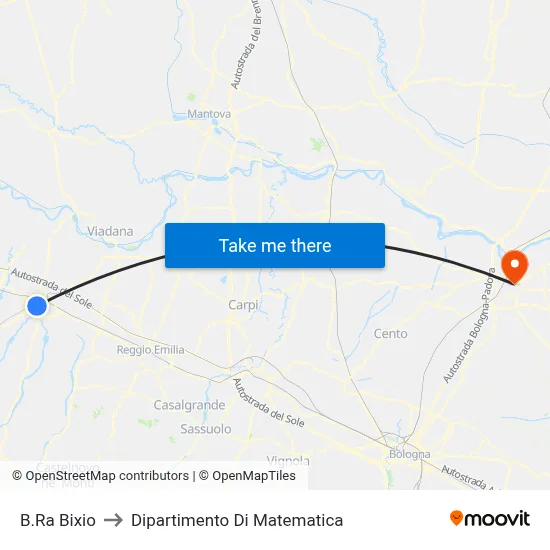 Bra Bixio to Mathematics Department map