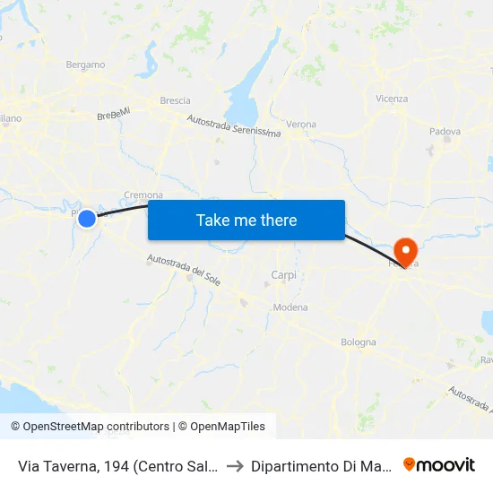 194 Taverna St. (Women's Health Center) to Mathematics Department map