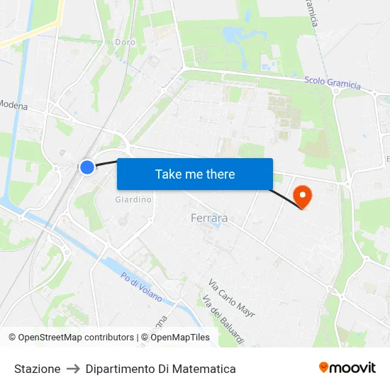 Station to Mathematics Department map