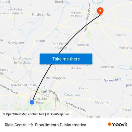 Riale Centro to Dipartimento Di Matematica map