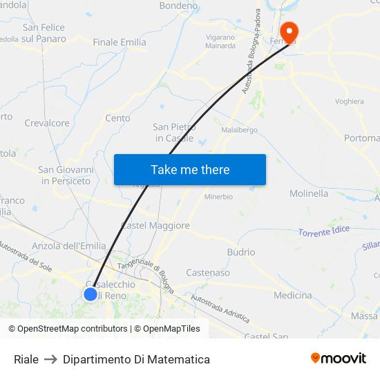 Riale to Dipartimento Di Matematica map