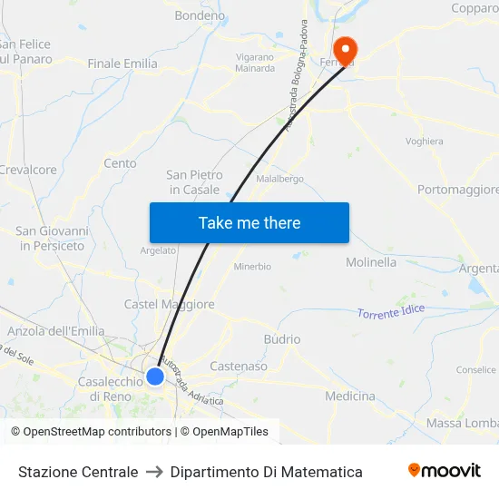Central Station to Mathematics Department map