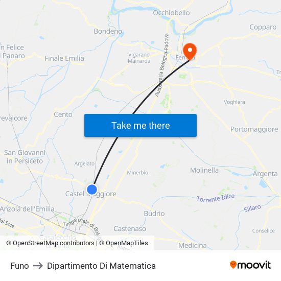 Funo to Dipartimento Di Matematica map