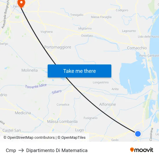 CMP to Department of Mathematics map