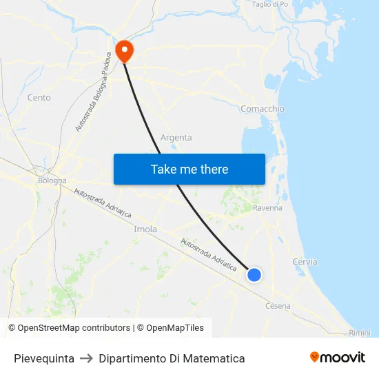 Pievequinta to Mathematics Department map