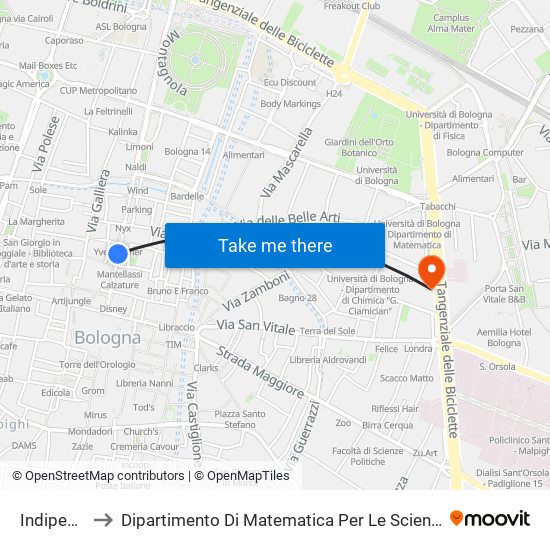 Indipendenza to Dipartimento Di Matematica Per Le Scienze Economiche E Sociali map