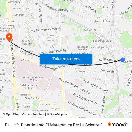 Parco to Dipartimento Di Matematica Per Le Scienze Economiche E Sociali map