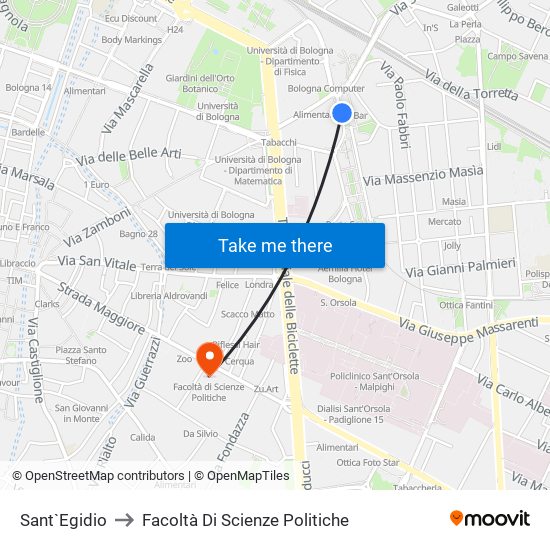 Sant`Egidio to Facoltà Di Scienze Politiche map