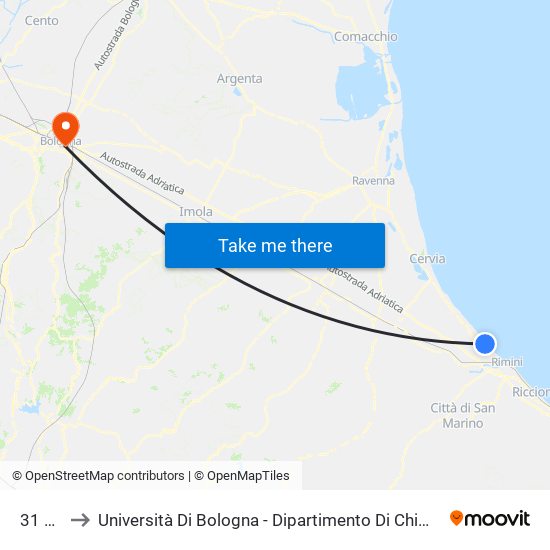 31 Sirte to Università Di Bologna - Dipartimento Di Chimica ""G. Ciamician"" map