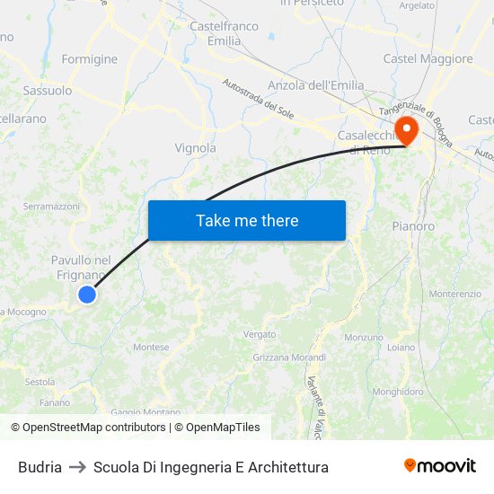 Budria to Scuola Di Ingegneria E Architettura map