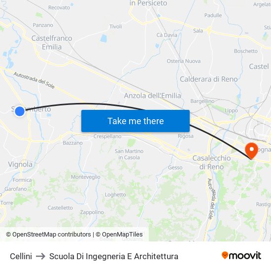 Cellini to Scuola Di Ingegneria E Architettura map