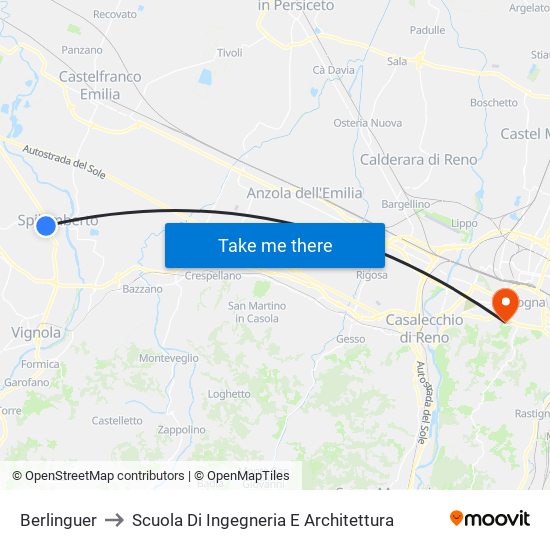 Berlinguer to Scuola Di Ingegneria E Architettura map